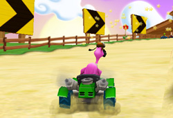 Una schermata del gioco Go Kart Una schermata del gioco Go Kart